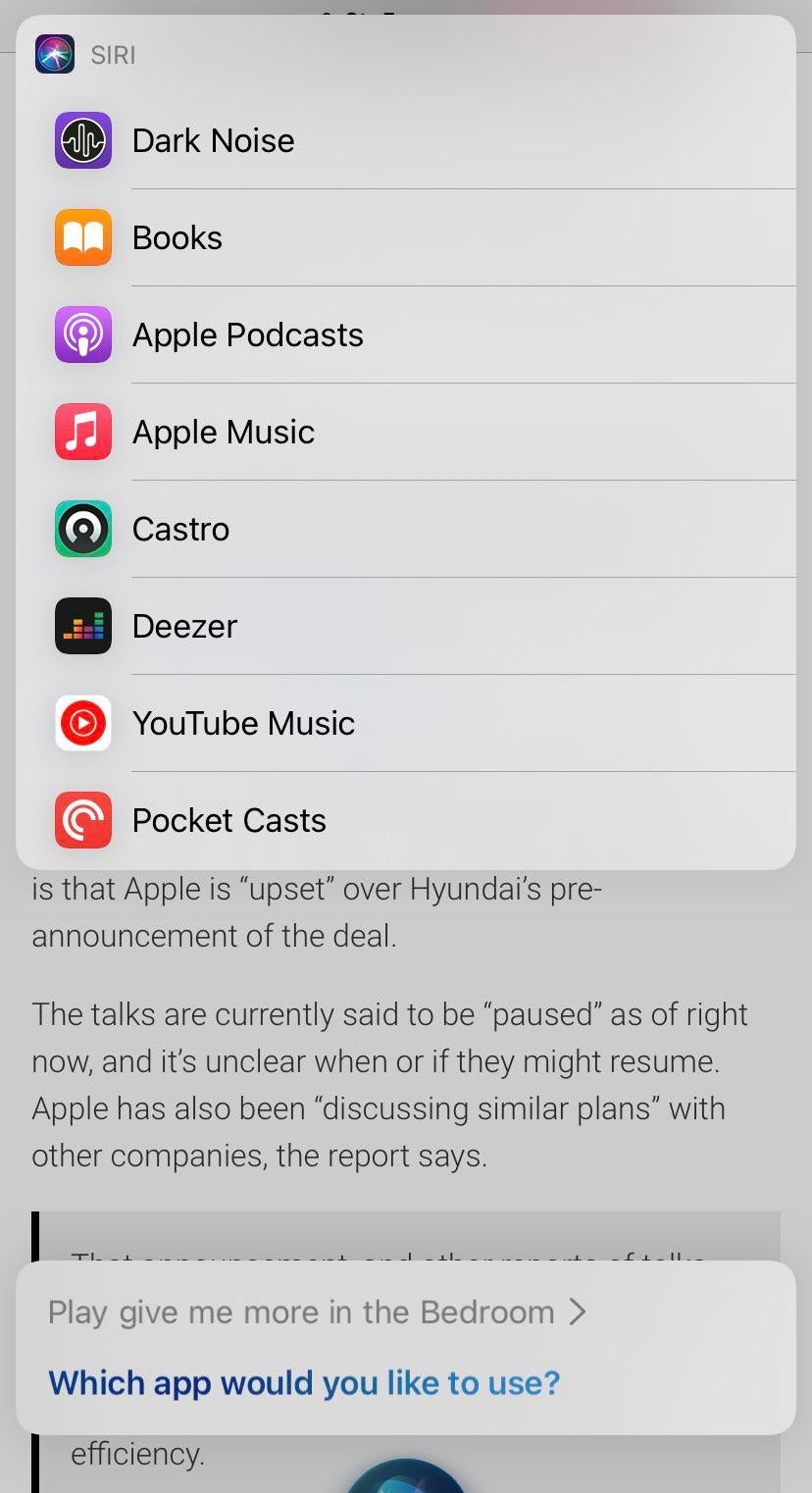 Siri default music app iOS 14