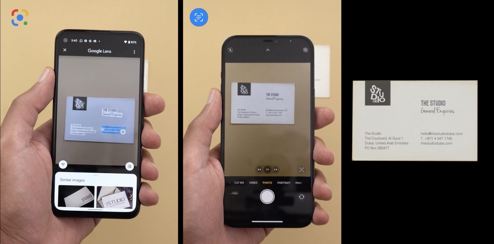 ios 15 live text vs google lens android 12