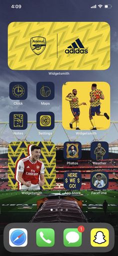 Football-themed iPhone home screen