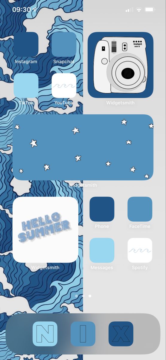 Ocean Blue theme for iPhone