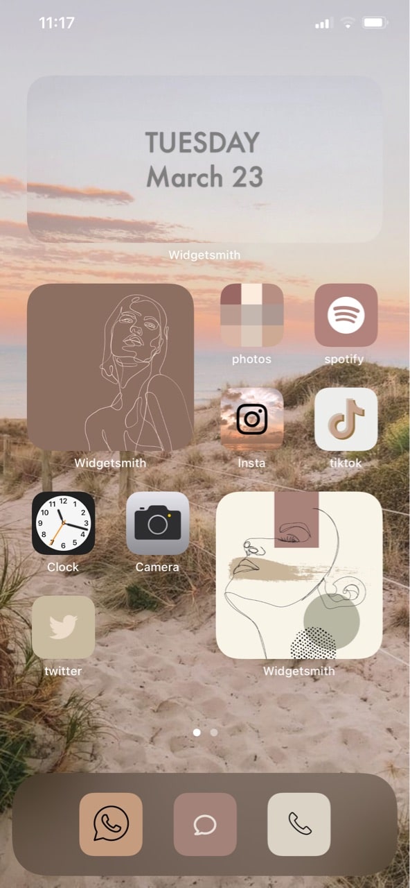 Abstract Brown iPhone theme
