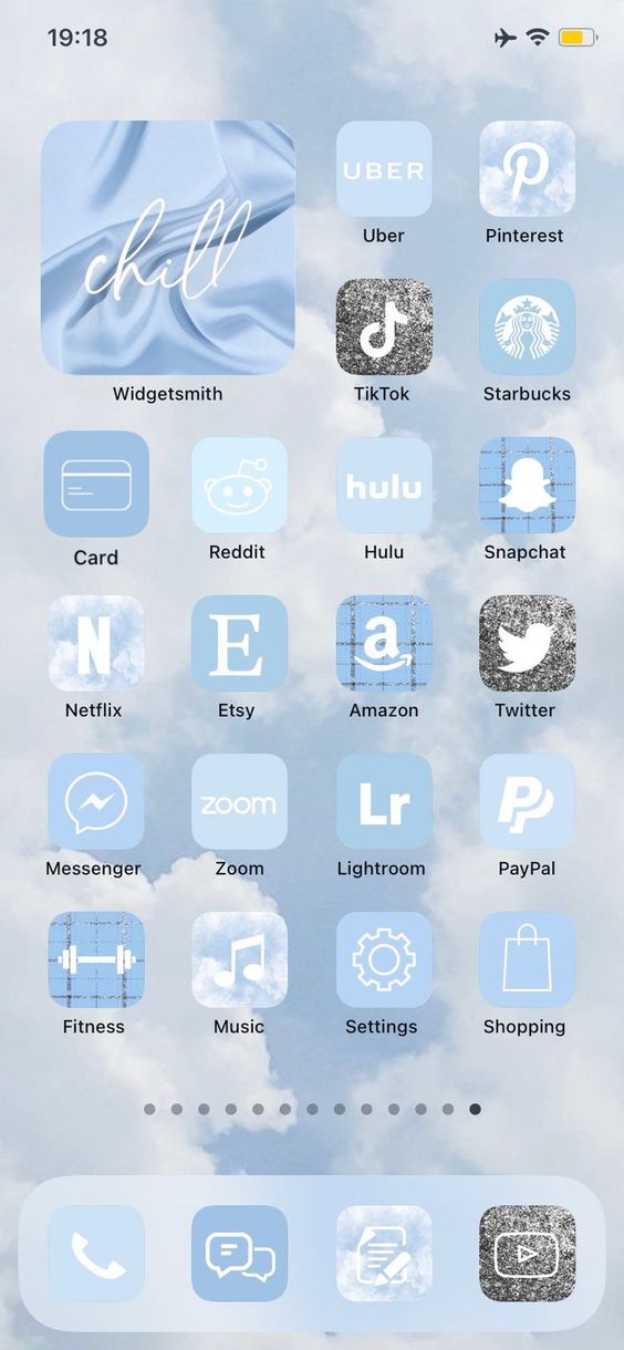 Sky Blue iPhone theme