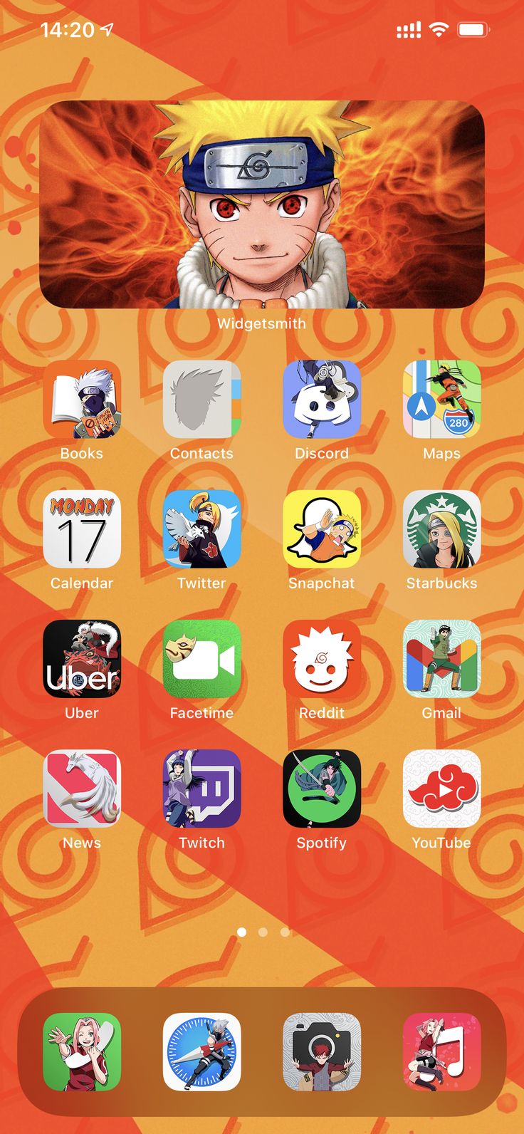Naruto iPhone theme