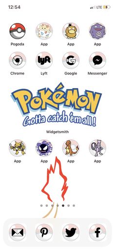 Pokemon-themed iPhone app icons