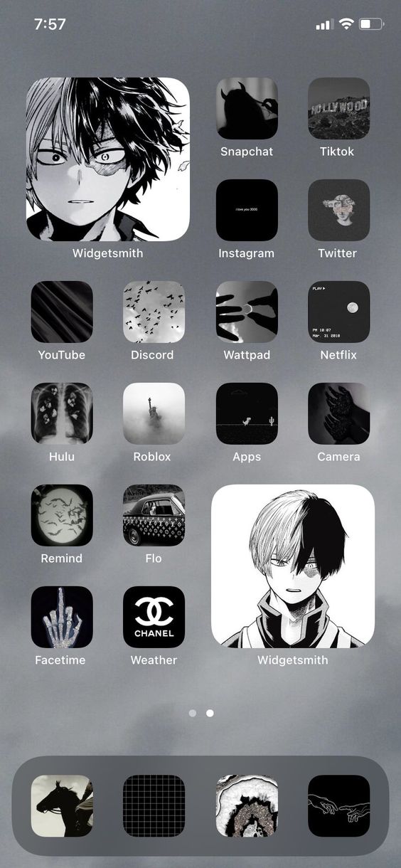Dark Anime iPhone theme