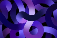 iPad Air Wallpaper Ribbons Purple Light