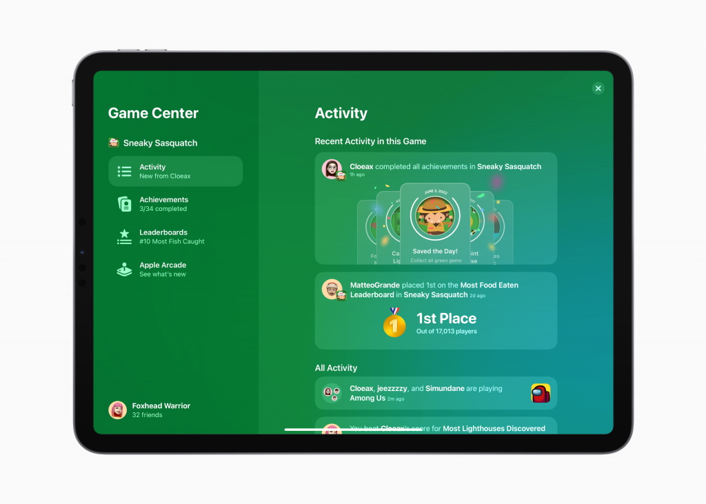 Apple-WWDC22-iPadOS16-Game-Center-220606