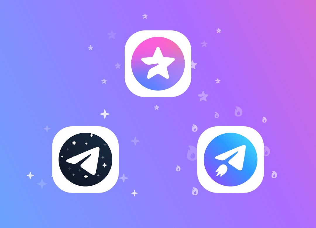 Telegram Premium app icons