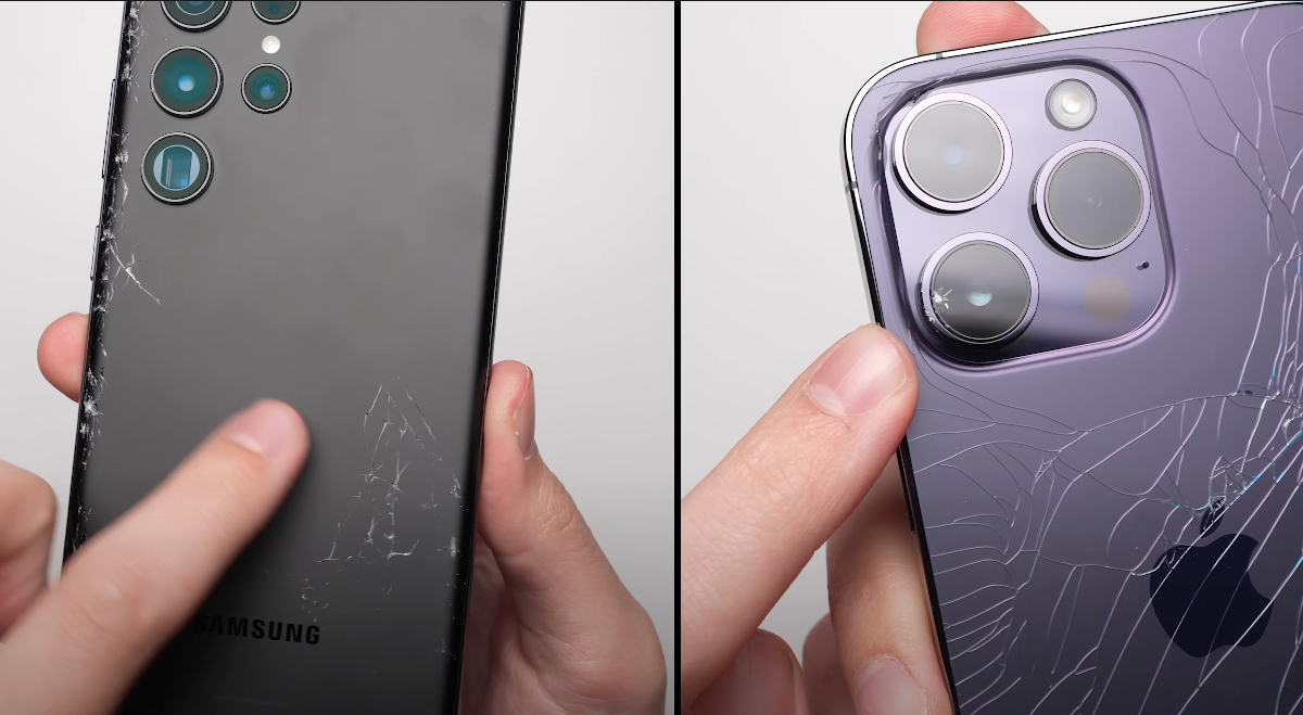 iPhone 14 Pro Max vs. Galaxy S22 Ultra Drop Test! 