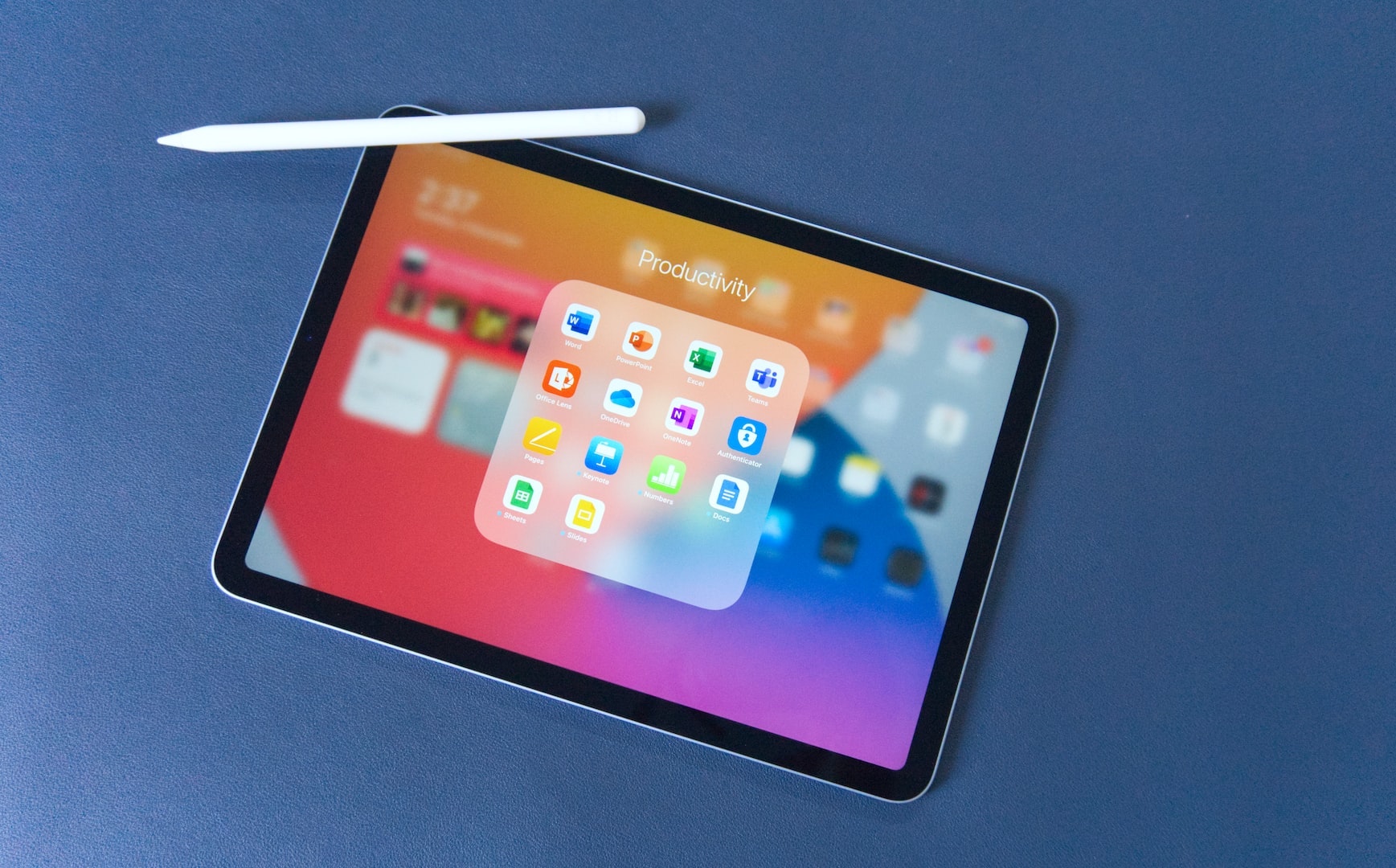 iPad Air on table with Apple Pencil