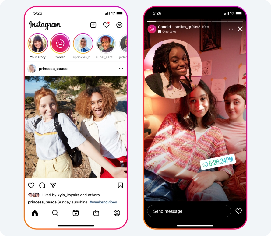 Instagram Candid Stories Feature
