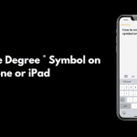 How to Get Degree Symbol on iPhone